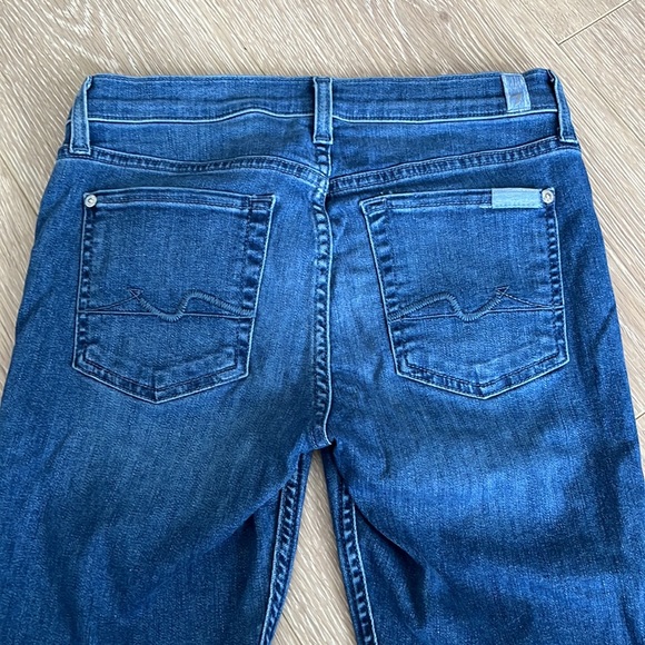 7 For All Mankind Skinny Distressed Ripped Jeans - 27 - Picture 2 of 7